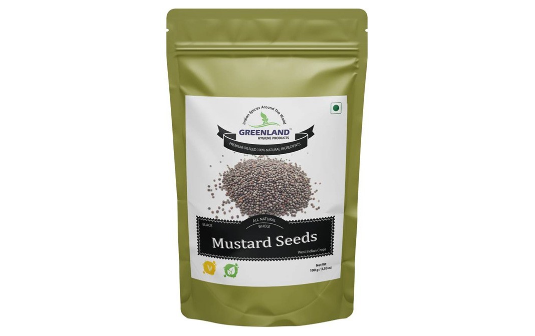 Greenland Black Whole Mustard Seeds   Pack  100 grams